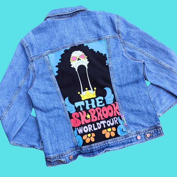 Handmade, Upcycled One Piece Denim Jacket Size L - Picture 1 of 4
